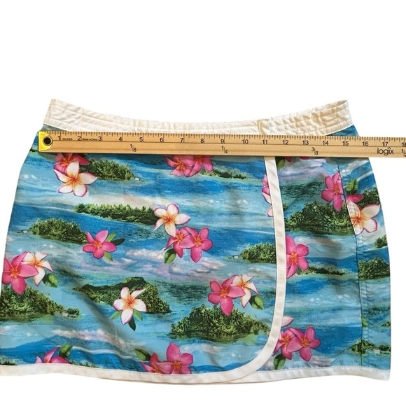 Vintage TILT Hawaiian Wrap Around Mini Skirt Size 7 🤩 🌺 - Picture 5 of 7
